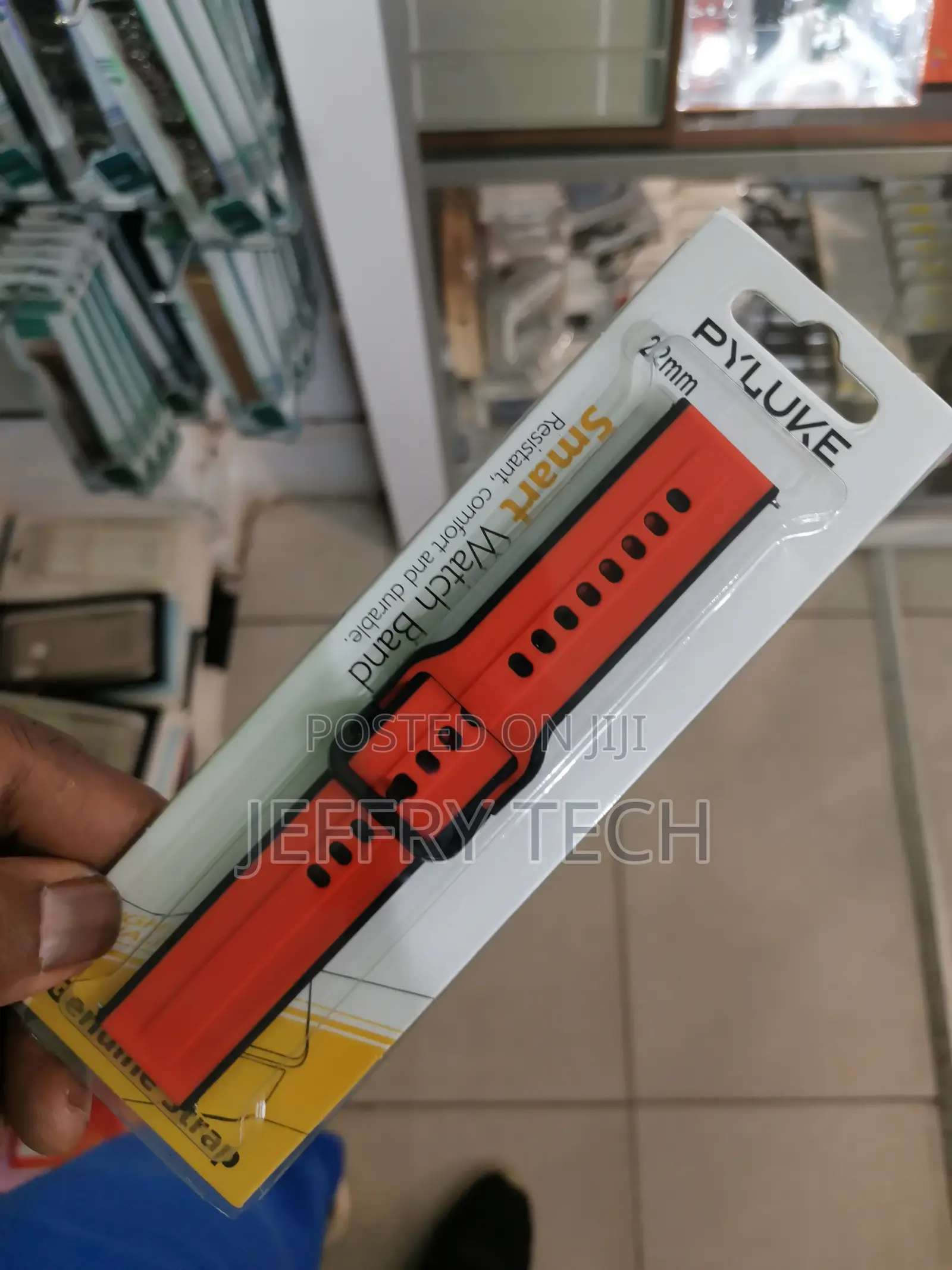 22mm Silicone Smart Watch Braceletes Original Strap -Orange