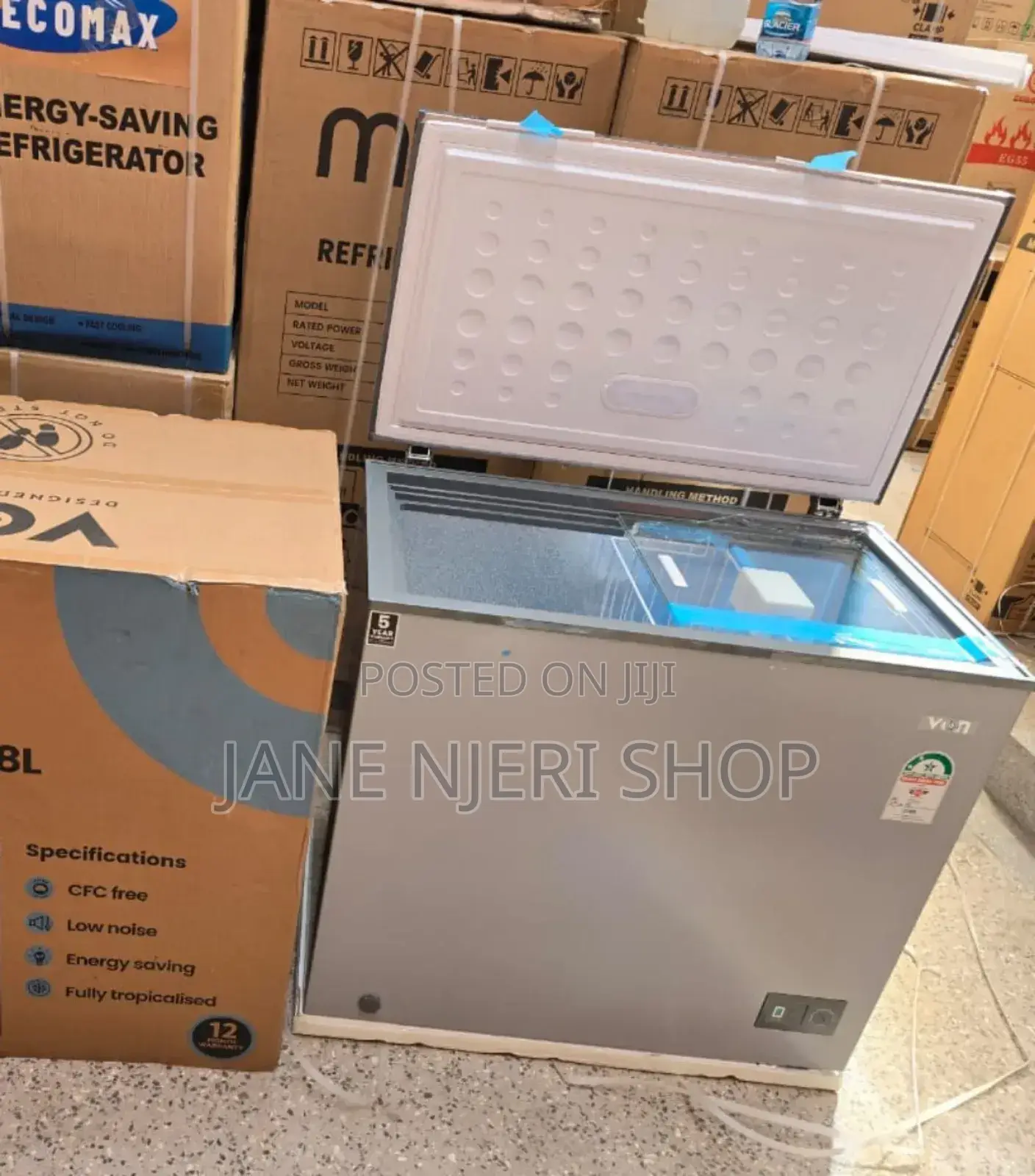 Von 198 Litres Chest Deep Freezer/Low Noise v/N