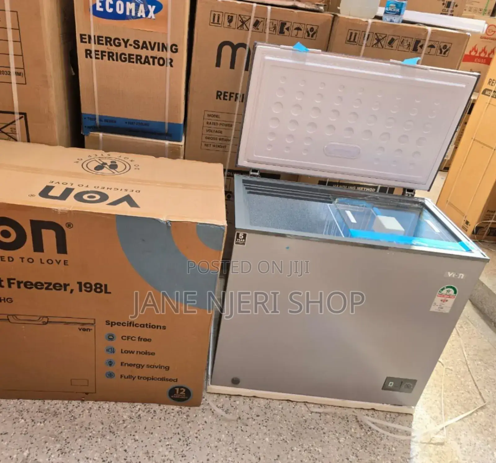 Von 198 Litres Chest Freezer/Low Noise v/N