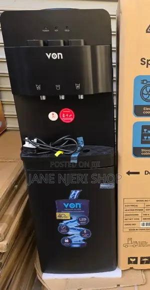 Black Von Hot Normal and Cold 3 Taps Dispenser HNC/V