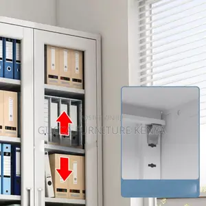 Cabinets: Steel 2-Door Full Glass Display Office Cabinet