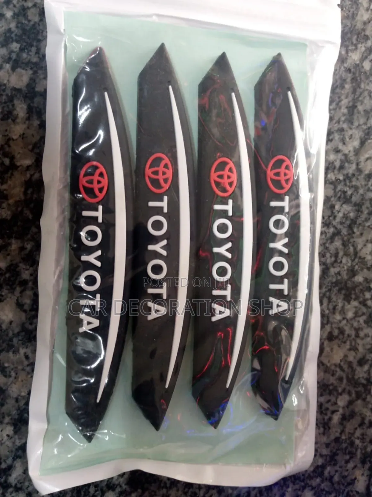 Toyota Rubber Door Guard With White Logo