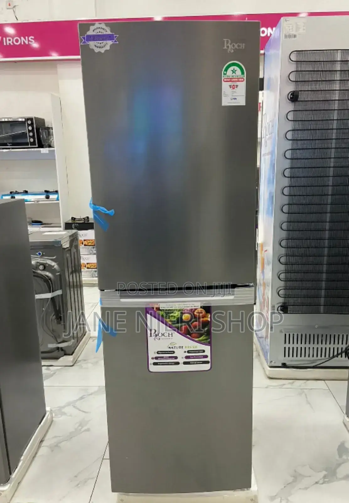Roch R-Db-B 327L Bottom Freezer Refrigerator R/F