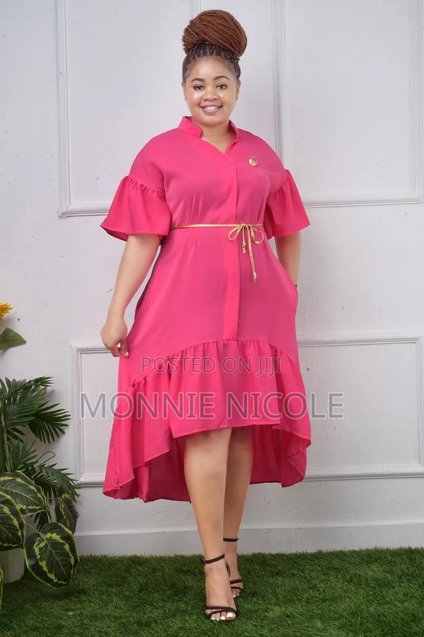 Trendy Hot Pink High Low - main view