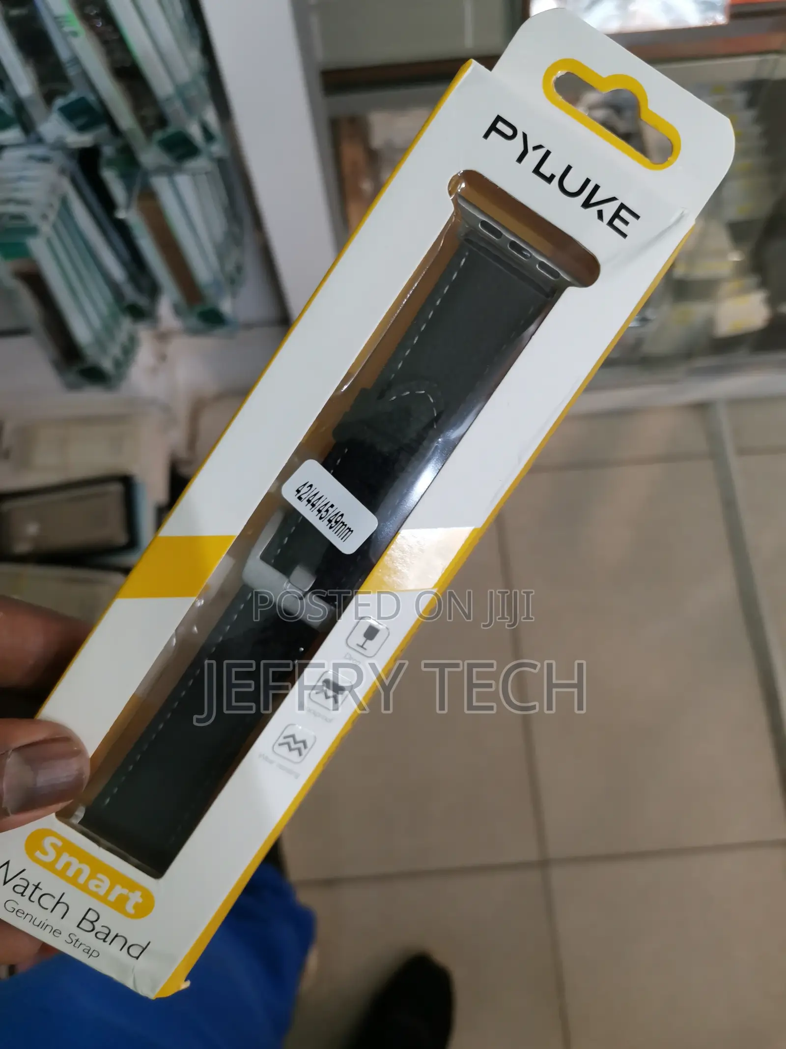 Apple Watch 49mm 46mm 45mm 42mm Genuine Leather Band-Black