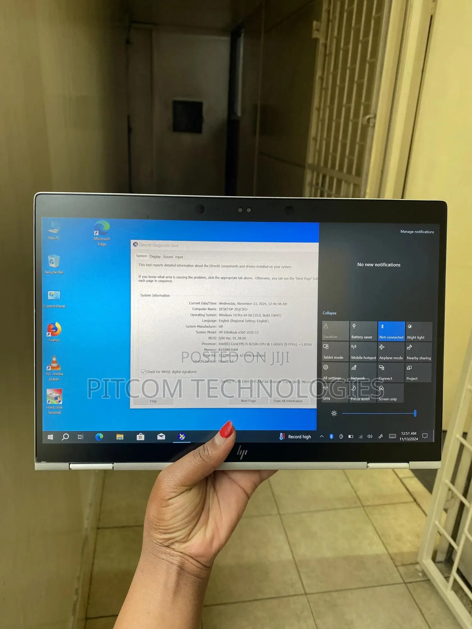 Laptop HP EliteBook X360 1030 G3 8GB Intel Core i5 SSD 256GB