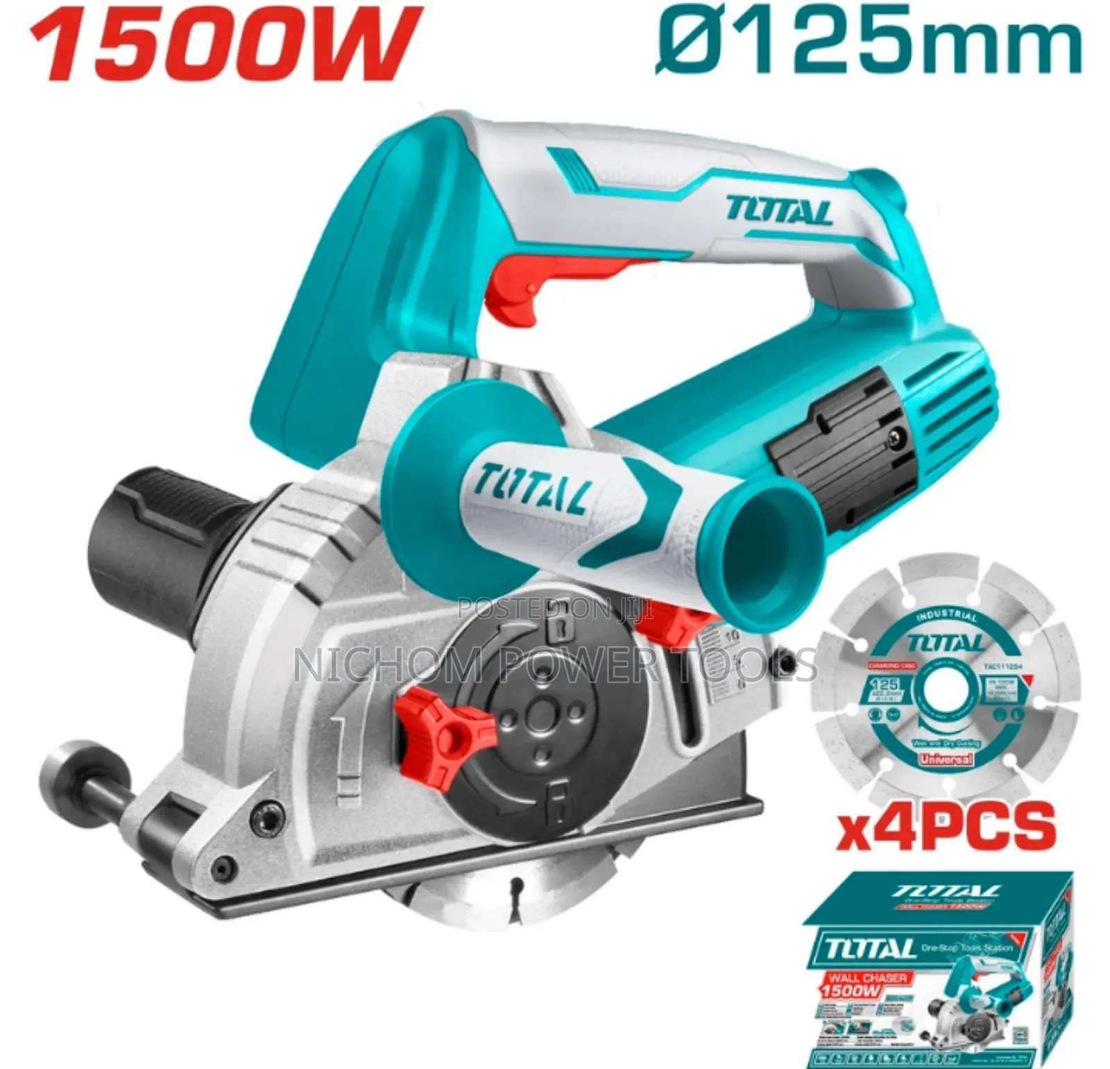 Total 1500watts Wall Chaser 125mm
