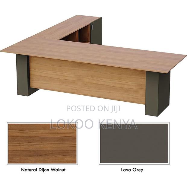 Office Desk: L-Shaped Workstation Table With Storage - thumbnail 5