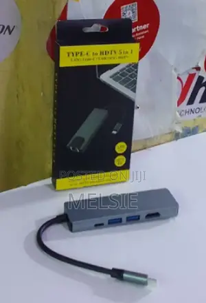 5 In1 Usb-C Hub Hdmi Usb Lan Adapter