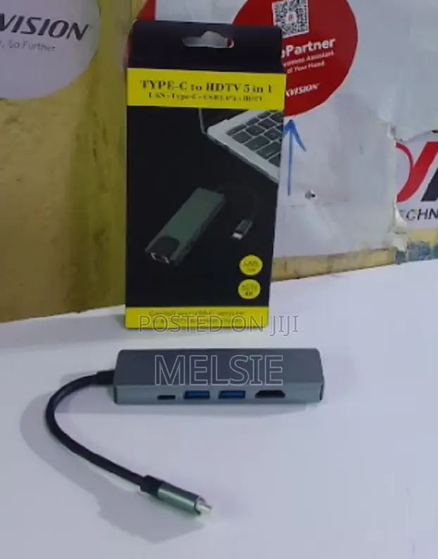 USB Type C 5 In1 to HDMI,Rj,Usb,Type Cadapter