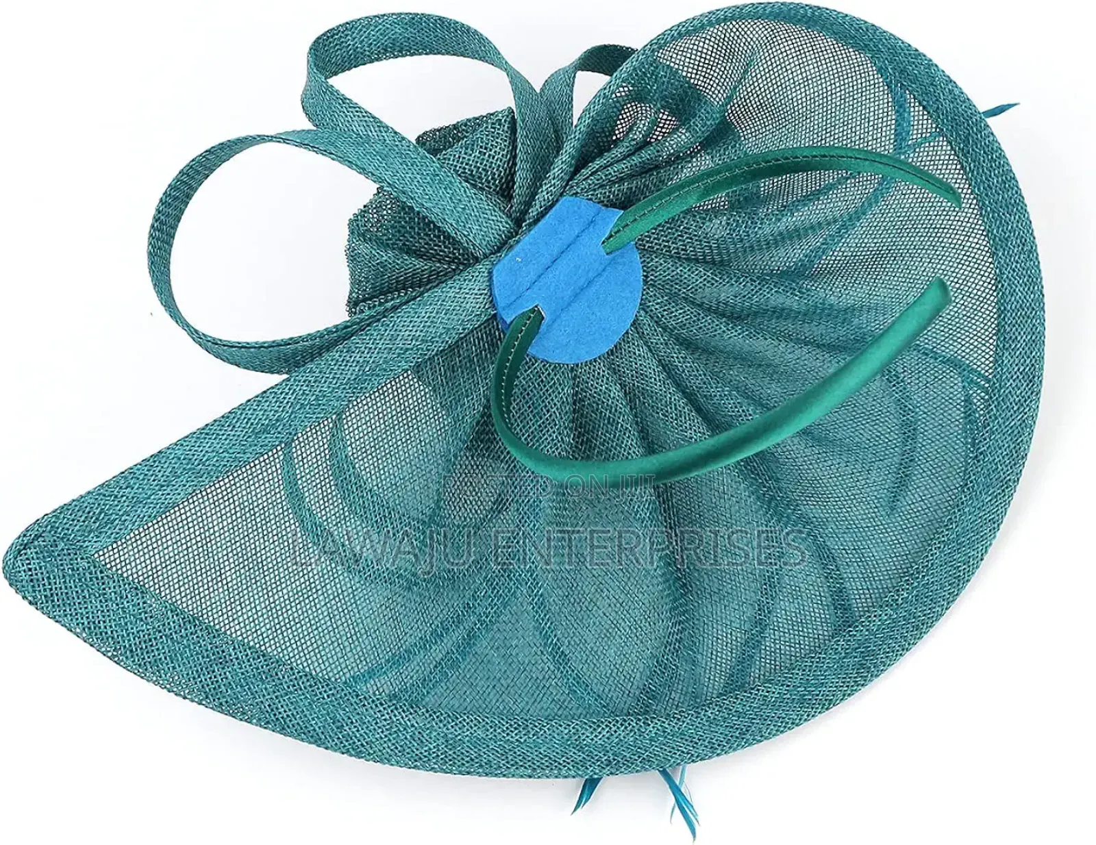 Peacock Blue Elegant Flower Fascinator