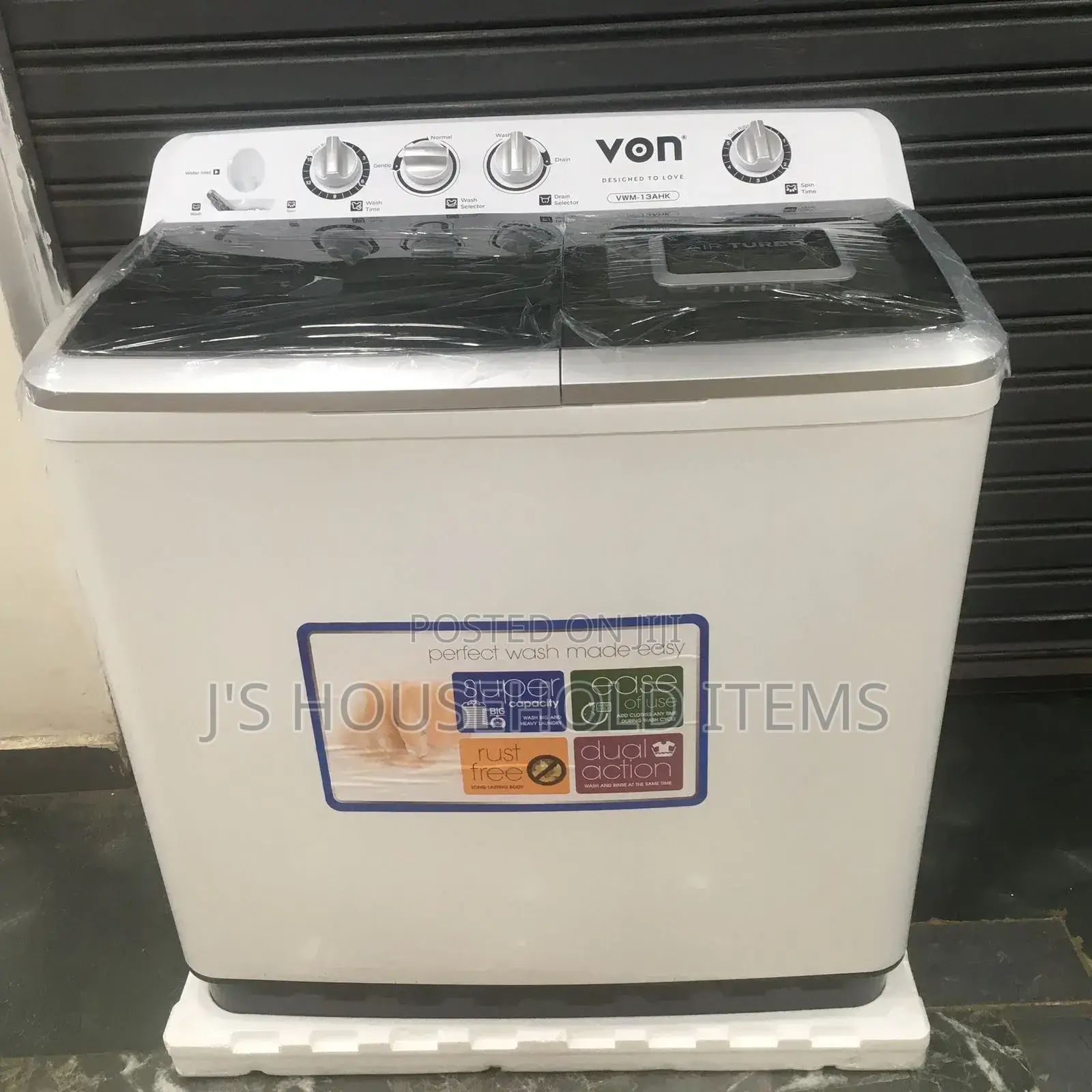Von 10kgs Twin Tub Machine