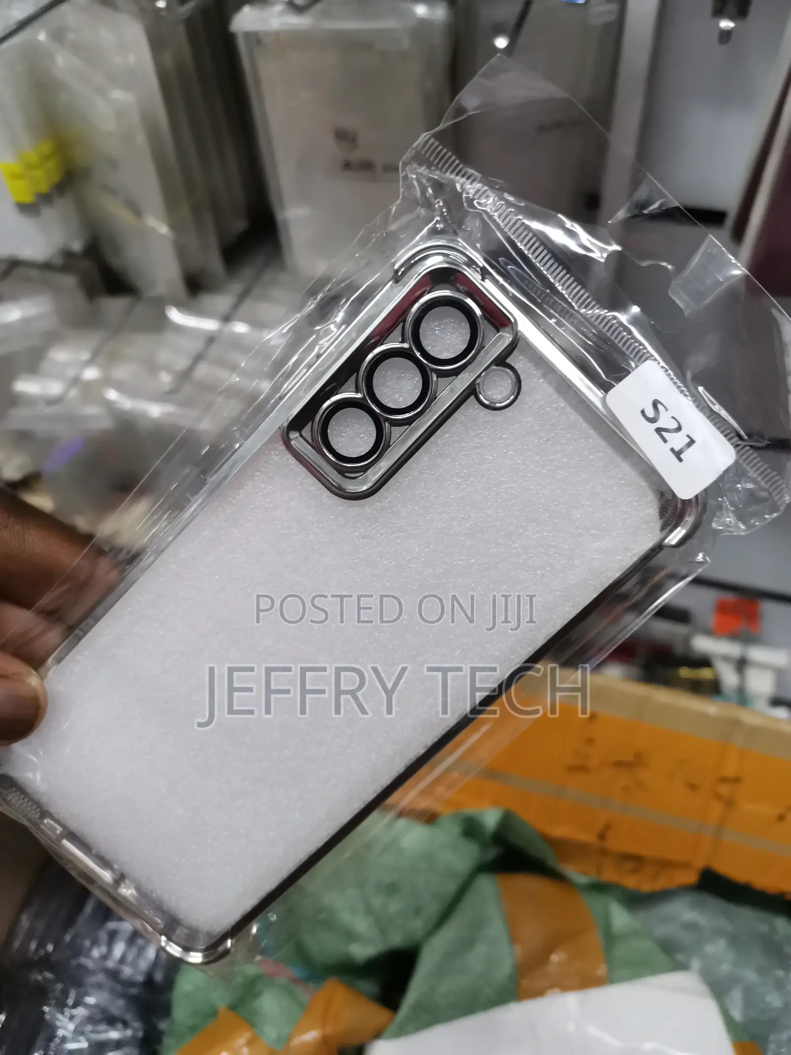 Soft TPU Phone Case for Samsung S21 -Gray Edge)