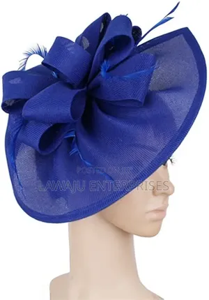 Royal Blue Elegant Flower Fascinator