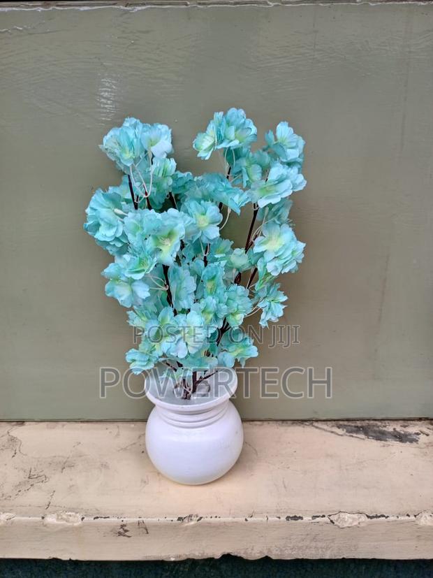 Artificial Flowers Potted Flowers- Blue