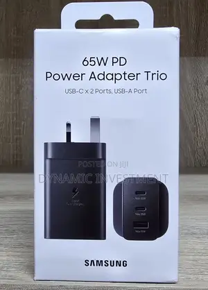 Samsung 65w Pd Power Adapter Trio With 2xusb-C and 1xusb-A