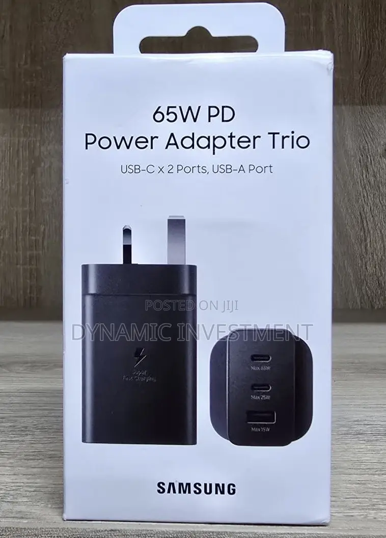 Samsung 65w Pd Power Adapter Trio With 2xusb-C and 1xusb-A