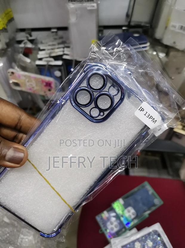 iPhone 13 Pro Max Case Slim Protection Bumper-Blue Edge - thumbnail 3