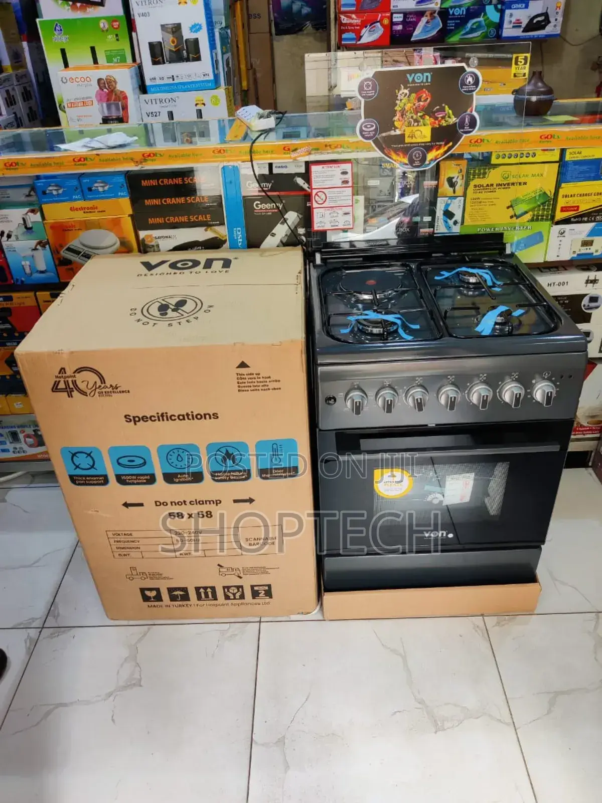 Von Cooker 3gas +1 Electric