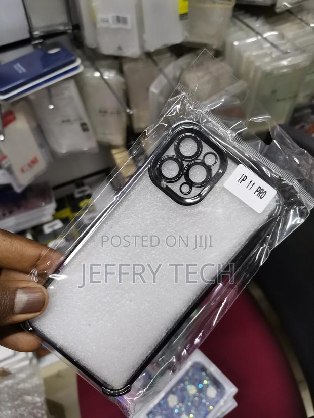 iPhone 11 Pro Clear Silicone Tranparent With Black Edge - thumbnail 2