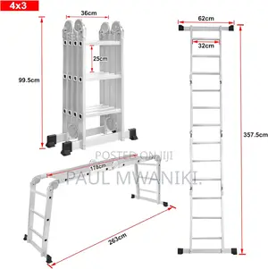 Multi-purpose Aluminium Ladder 4 X 3 Steps Folding Ladder