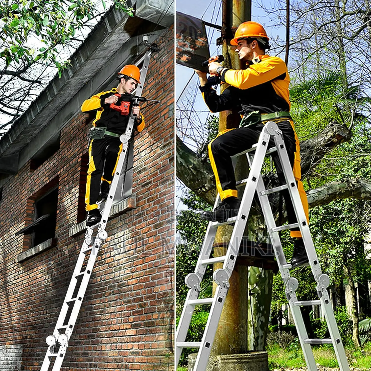 Multi-purpose Aluminium Ladder 4 X 3 Steps Folding Ladder