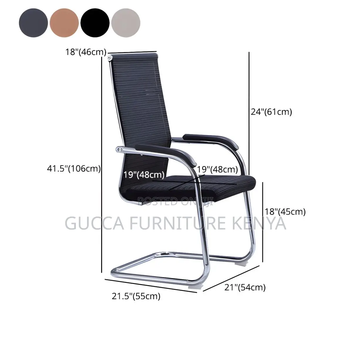Office Chairs: High Back Mesh Visitors Office Seat