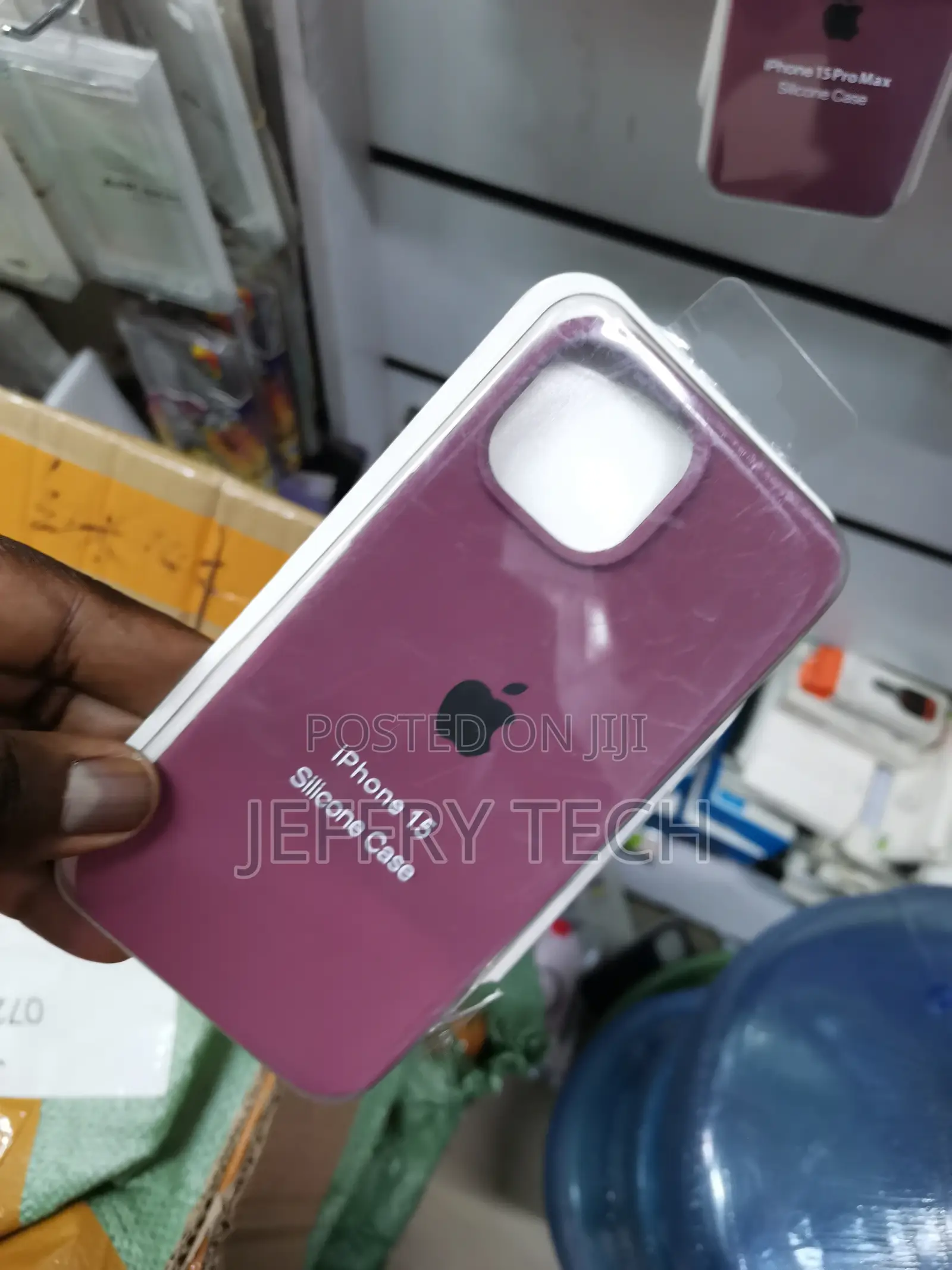 iPhone 15 Soft Silicone Case Apple Phone Cover -Maroon