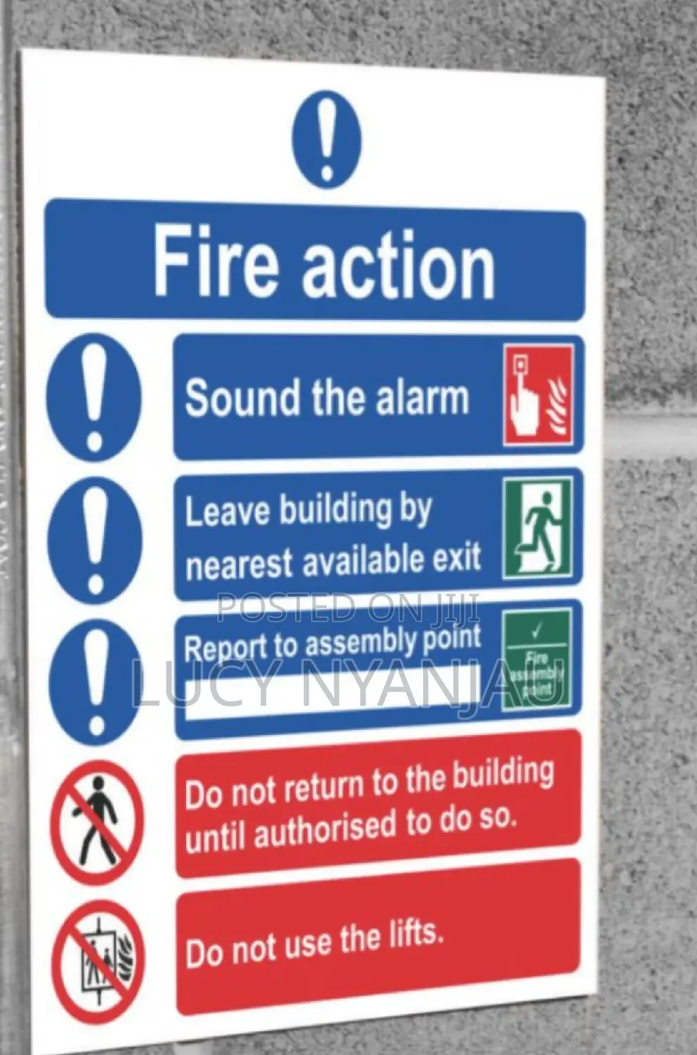 Fire Action Plan Instruction