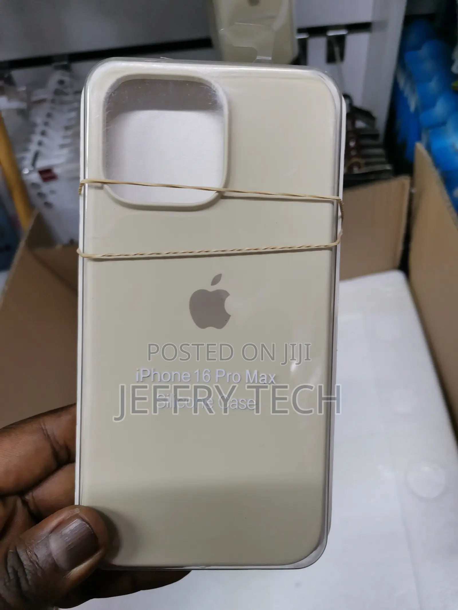 Silicone Case for iPhone 16 Pro Max Drop Protection-Beige