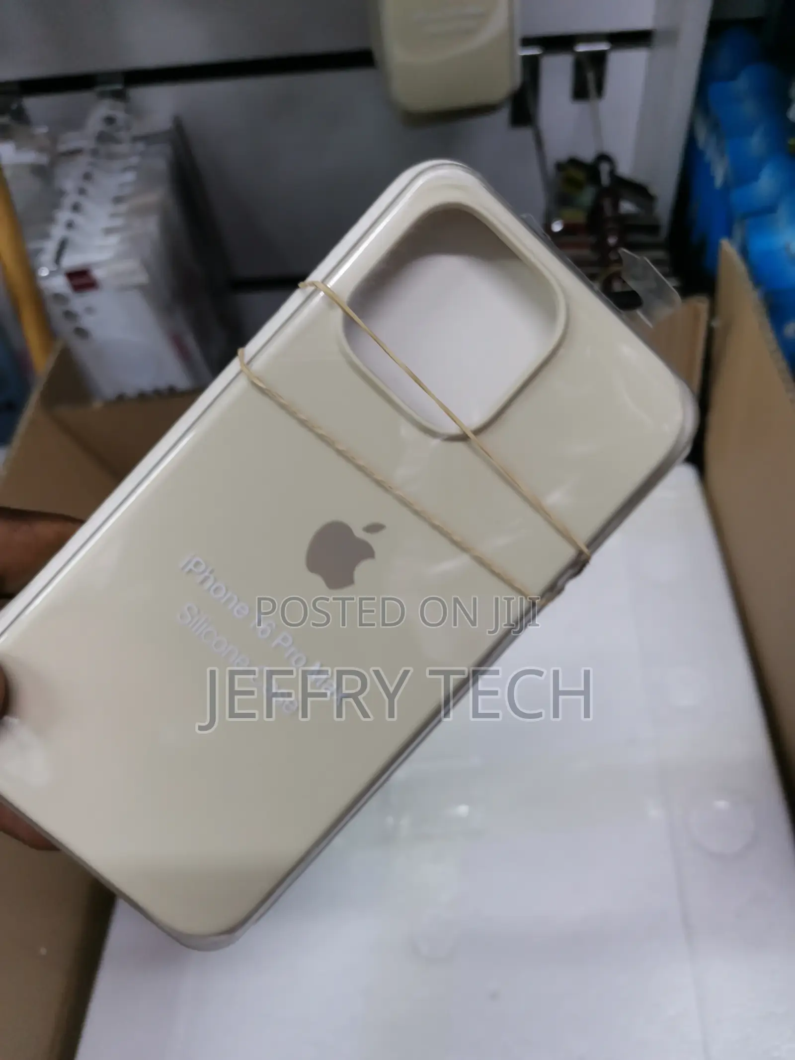 Silicone Case for iPhone 16 Pro Max Drop Protection-Beige