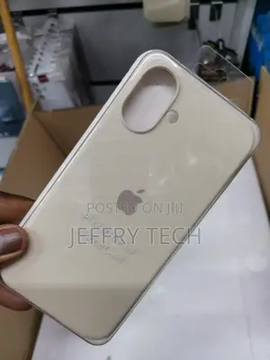 Soft Silicone Case for Apple iPhone 16 Plus-Beige