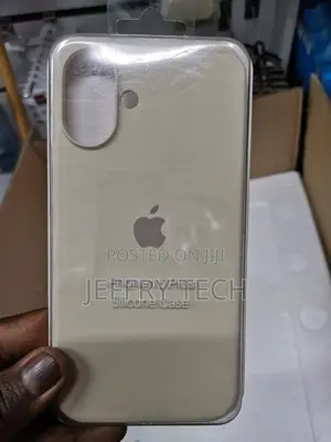 Soft Silicone Case for Apple iPhone 16 Plus-Beige