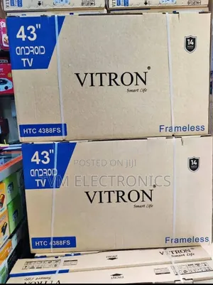Vitron 4388fs 43" Frameless Smart Android Tv Television