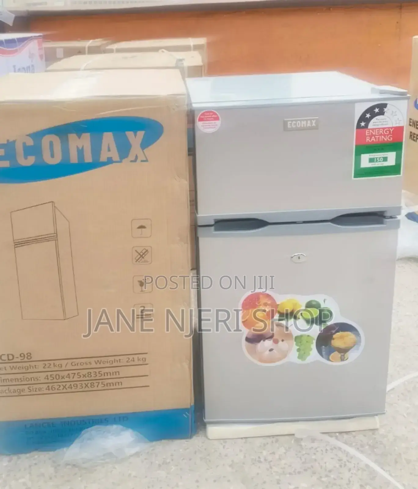 Ecomax 98L Double Door Refrigerator E98/M