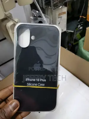 iPhone 16 Plus Soft Silicone Case Anti-Scratch -Black