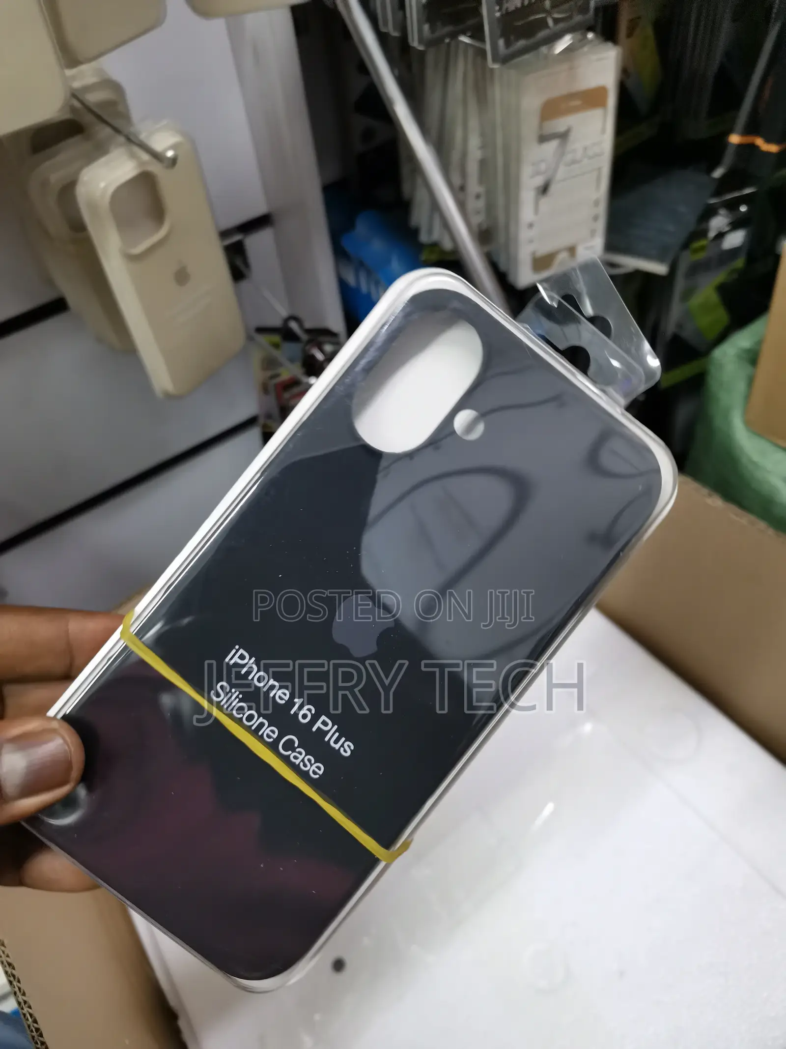 iPhone 16 Plus Soft Silicone Case Anti-Scratch -Black