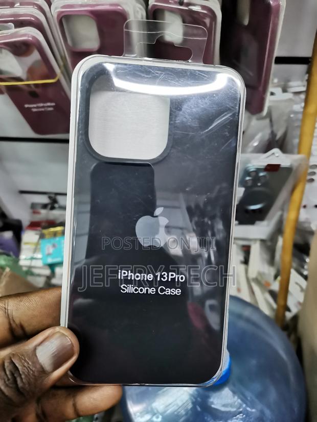 iPhone 13 Pro Case Silicone Cover Drop Protection-Black - main view