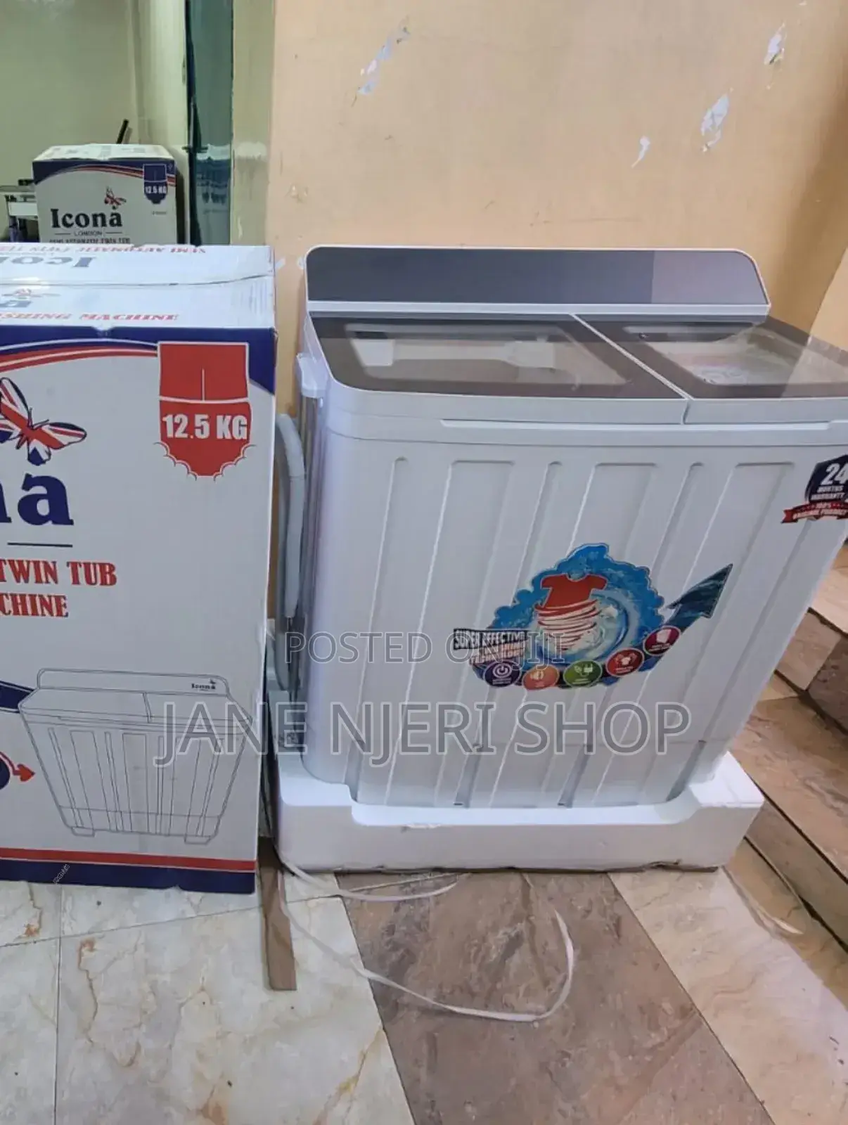 Icona 12.5kgs Twin Tub Washing Machine LWM/12.5KG