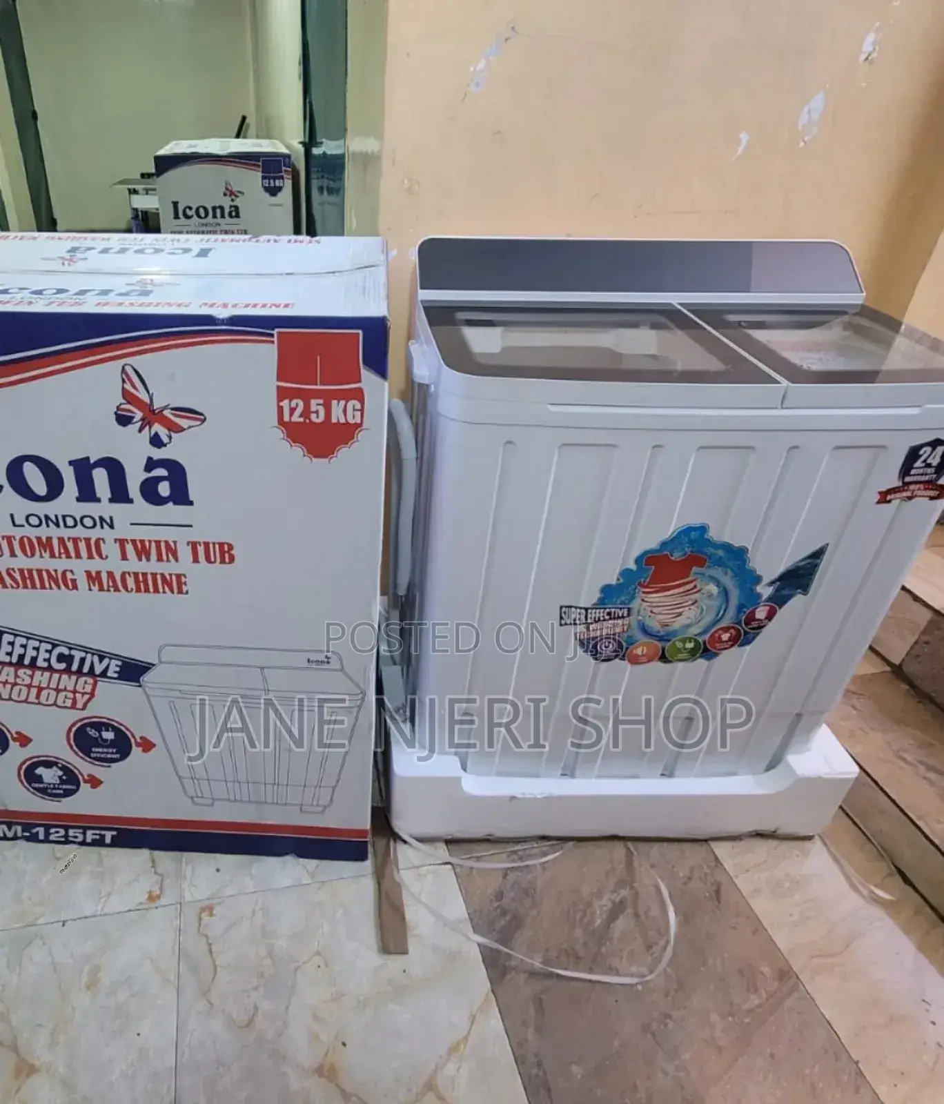 Icona 12.5kgs Twin Washing Machine LWM/12.5KG