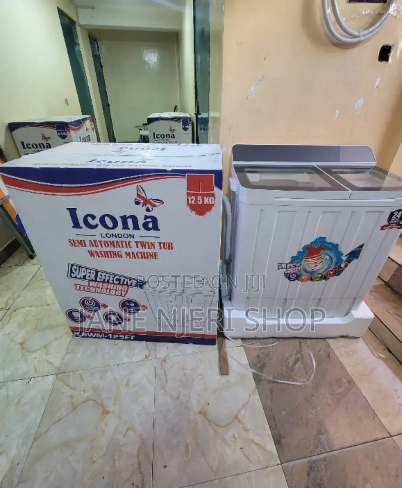 White Icona 12.5kgs Washing Machine LWM/12.5KG