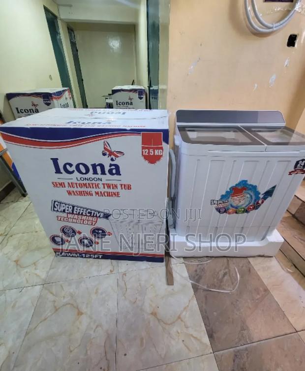 White Icona 12.5kgs Washing Machine LWM/12.5KG