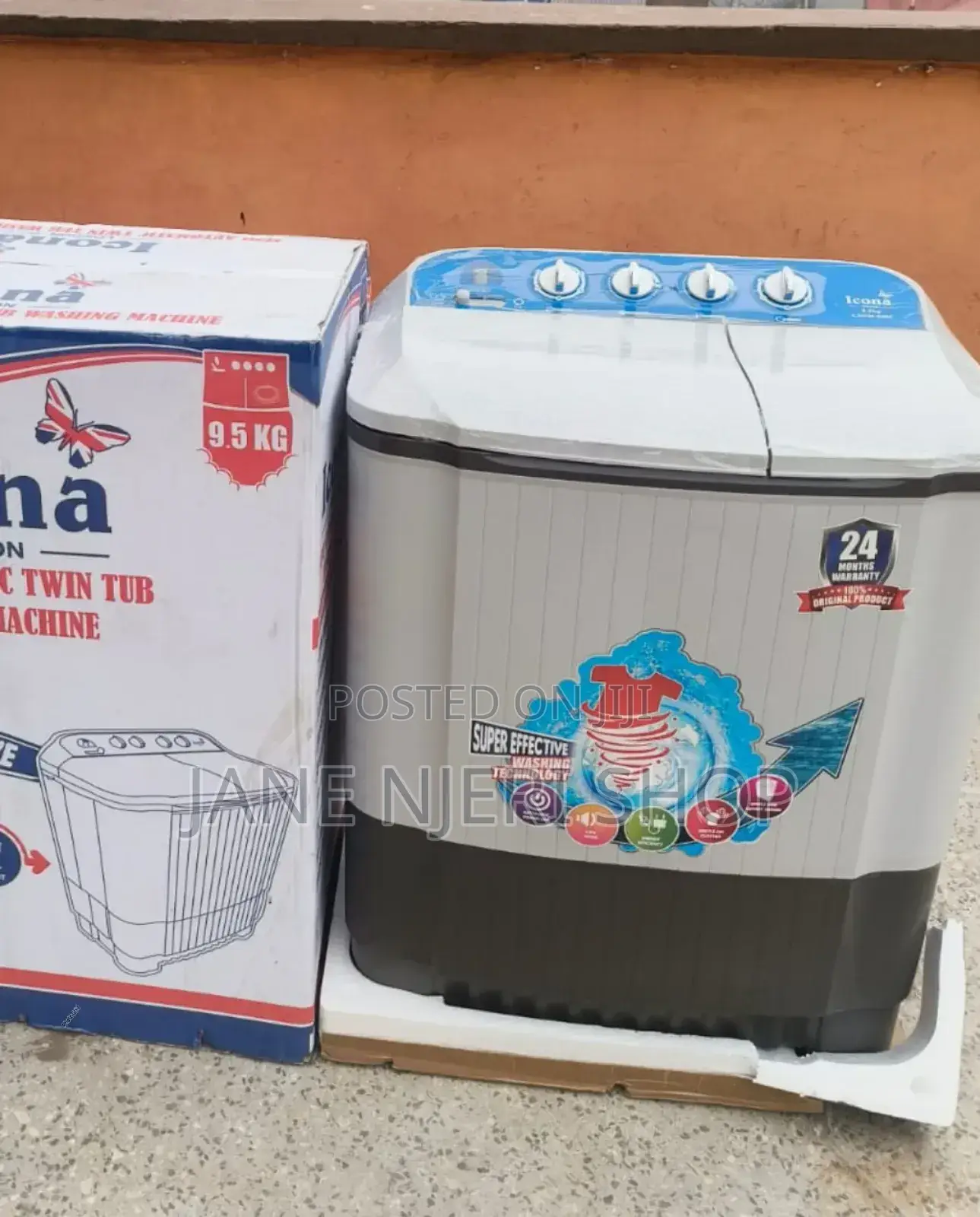 9.5kgs Icona Twin Tub Washing Machine LWM/9.5KG