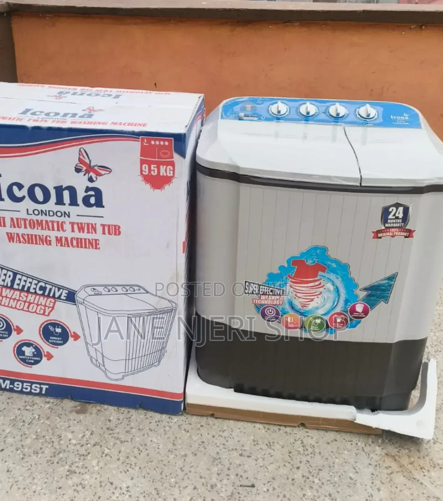 9.5kgs Icona Washing Machine LWM/9.5KG