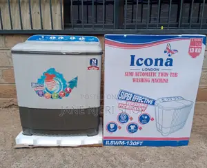 White Icona 13 KGS Washing Semi Automatic Machine IWM/
