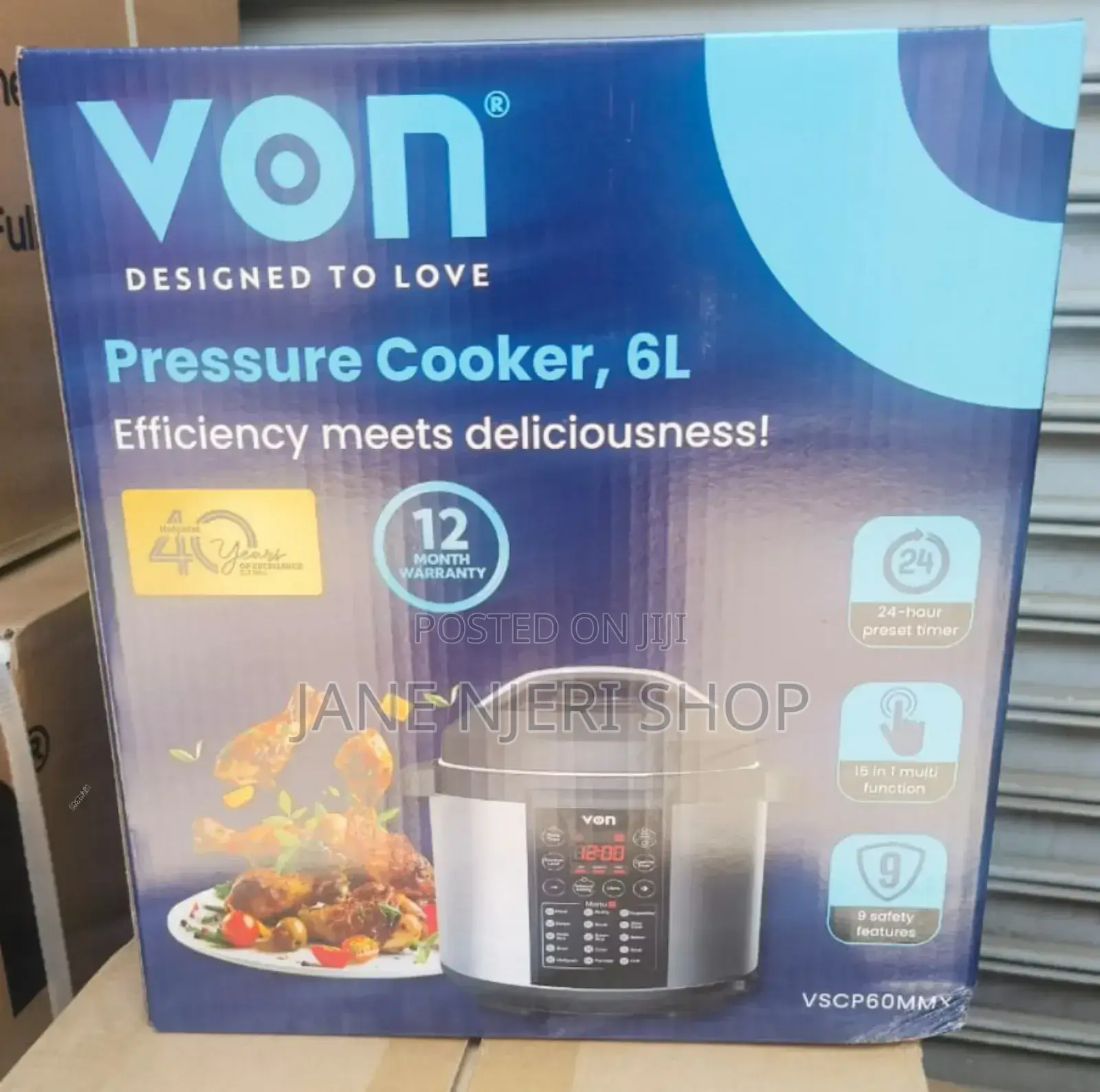 6 Litres Von Electric Pressure Cooker v/N6l