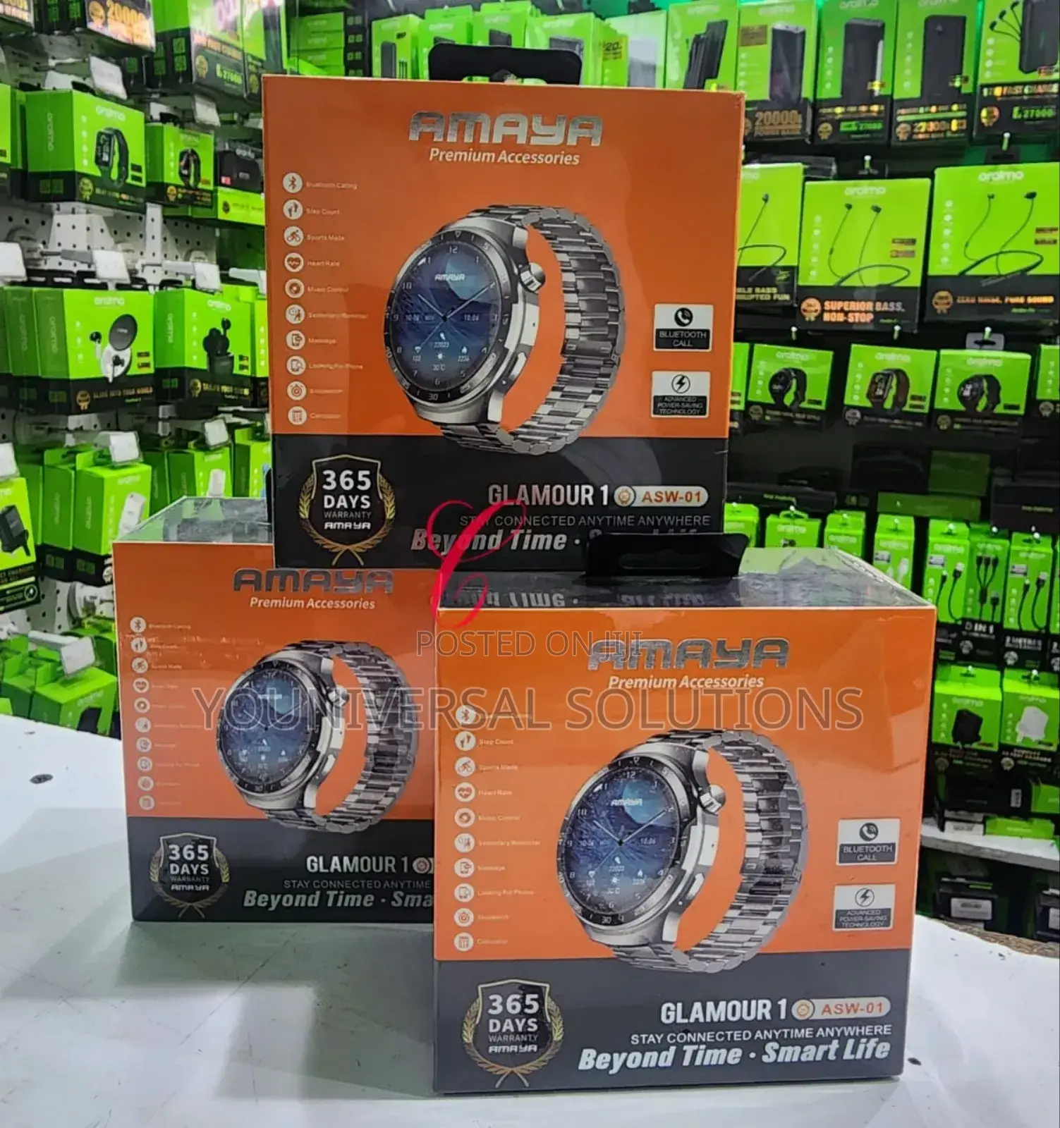 Amaya ASW-01 Glamour 1 Silver *Metallic* Smart Watch