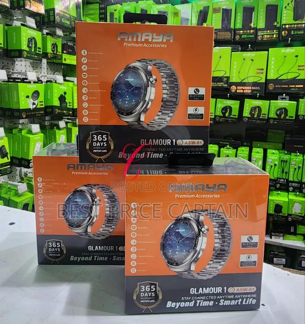 Amaya ASW-01 Glamour 1 Silver *Metallic* Smart Watch - main view