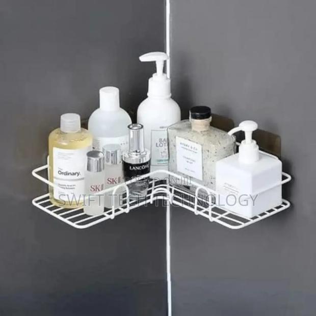 Corner Shelf / Bathroom Corner Shelf With Stickers - main view