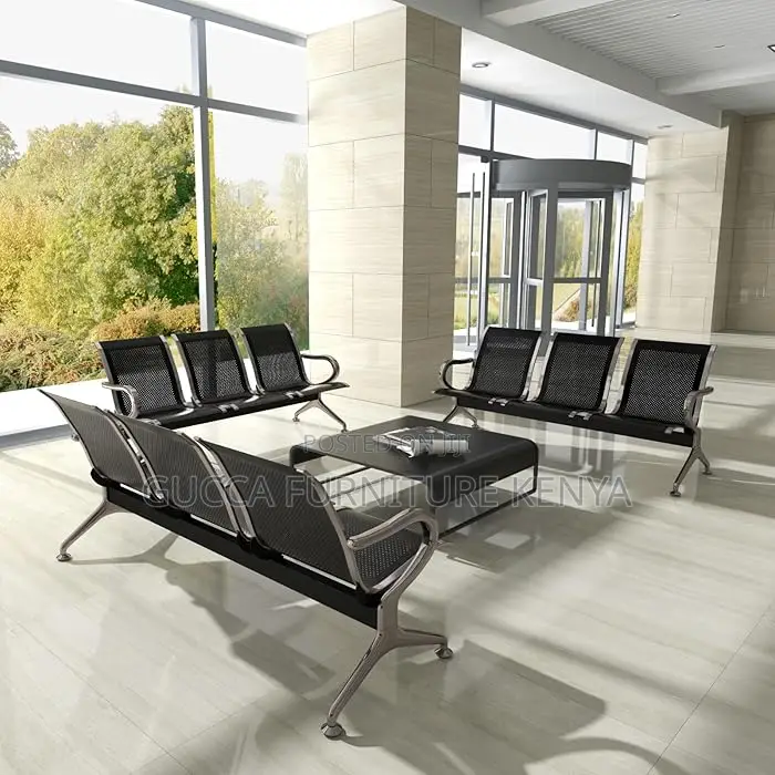 Office Chairs: Hospital 3-Link Waiting Bench With Arms